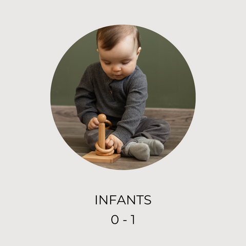 Montessori toys for infants 0–1 year