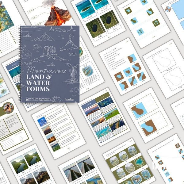 Montessori Learning Workbook &ldquo;Land and Water Forms&rdquo; (PDF)