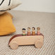 Four Seater Wooden Car with Peg People