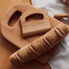 Safe Wooden Knife and Cutting Board Child Chopping Board Set