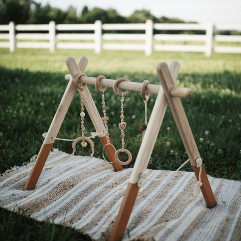 Baby gym hot sale wooden frame