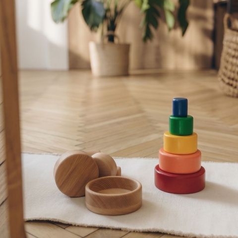 Wooden Stacking Bowls | Montessori Material for Toddlers 215