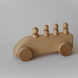 Four seater wooden car with peg people