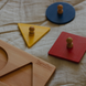 Montessori Wooden Three Geometric Shapes Knob Puzzles