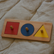 Montessori Wooden Three Geometric Shapes Knob Puzzles