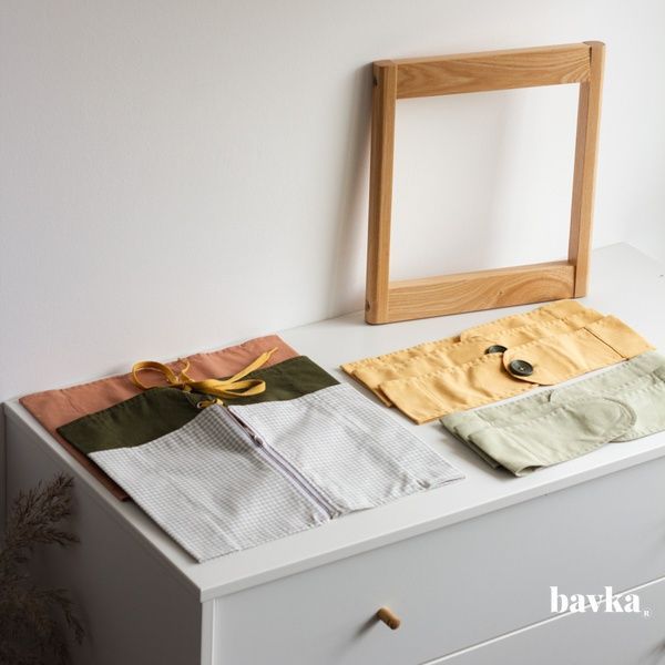 Montessori dressing frames, Бежевый